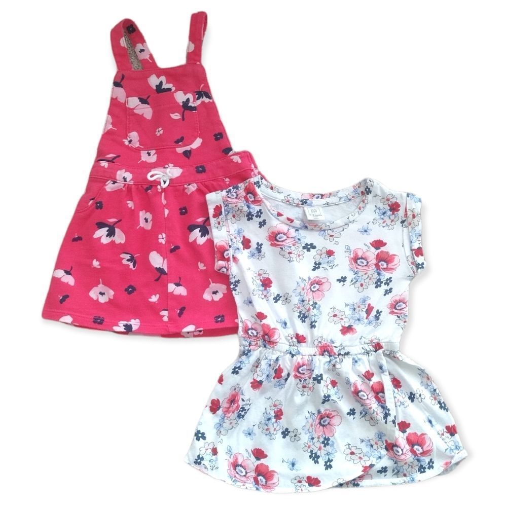 Lot of Baby Girl Floral Dresses, Size 12 Months